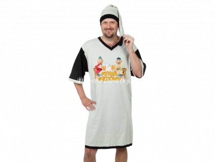 Noční košile – Pat a Mat - Pivaři - šedá (Barva Šedá, Velikost XXL)