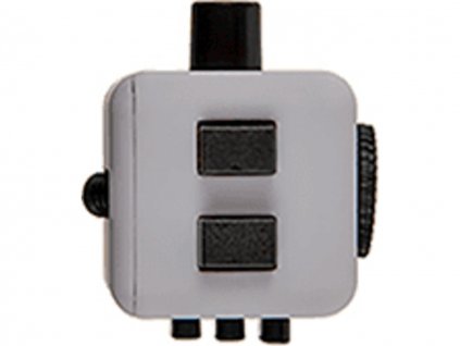 Fidget Cube antistresová kostka (Barva Bílo-černá)