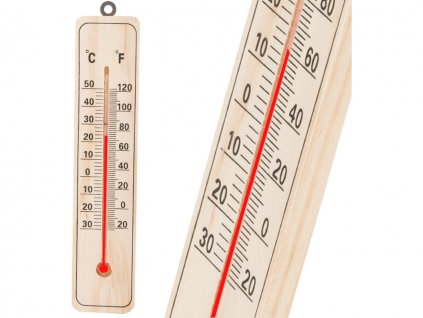 Vonkajší teplomer drevený - 22cm