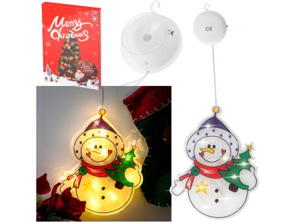 LED závesná dekorácia snehuliak