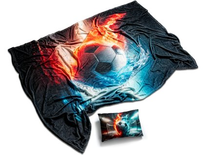 Futbalový set deka a vankúš pre futbalistov