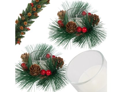 17727 vanocni dekorace svicny 2 ks 26230