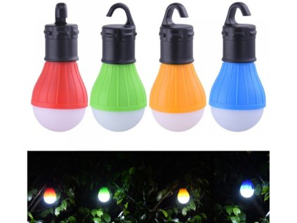 Lustr do přírody nebo na pergolu / světlo do stanu (Barva Červená)