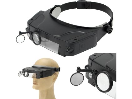 18447 nahlavni lupa s led osvetlenim 15x 3x 95x 11x 1