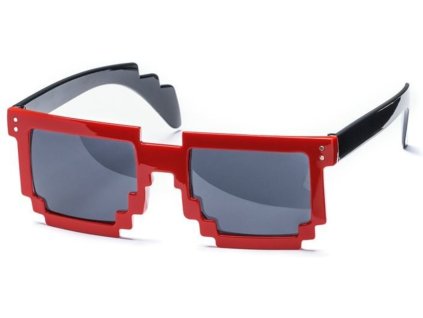 Brýle pixel (Brýle Červeno-černé)