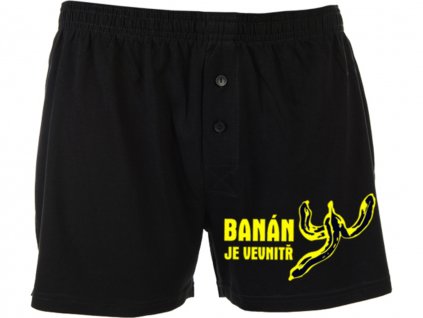 Trenýrky - Banán je uvnitř (Barva Černá, Velikost XXL)