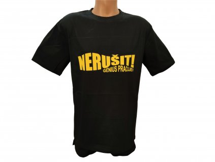 Tričko - Nerušit génius pracuje (Barva Černá, Velikost S)