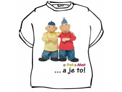Tričko dětské - Pat a Mat - a je to (Barva Černá, Velikost 152)