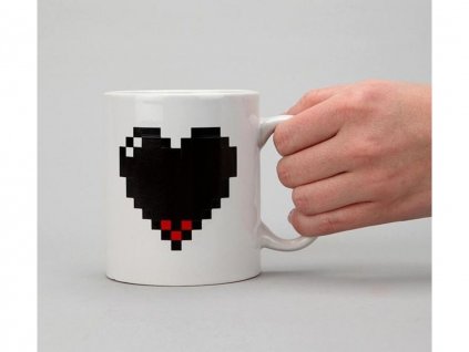 Pixelový hrnček srdce