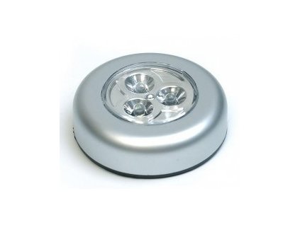 Samolepiaca lampička 3 LED strieborná