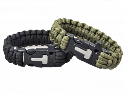 Paracord náramok 3 v 1 - zelený