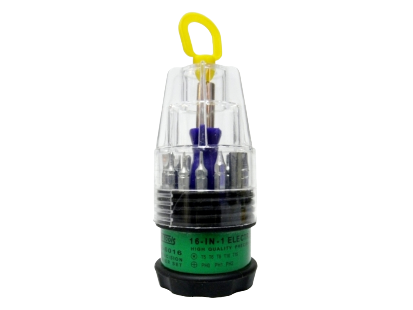 Skrutkovač s bitmi Torx 16 v 1