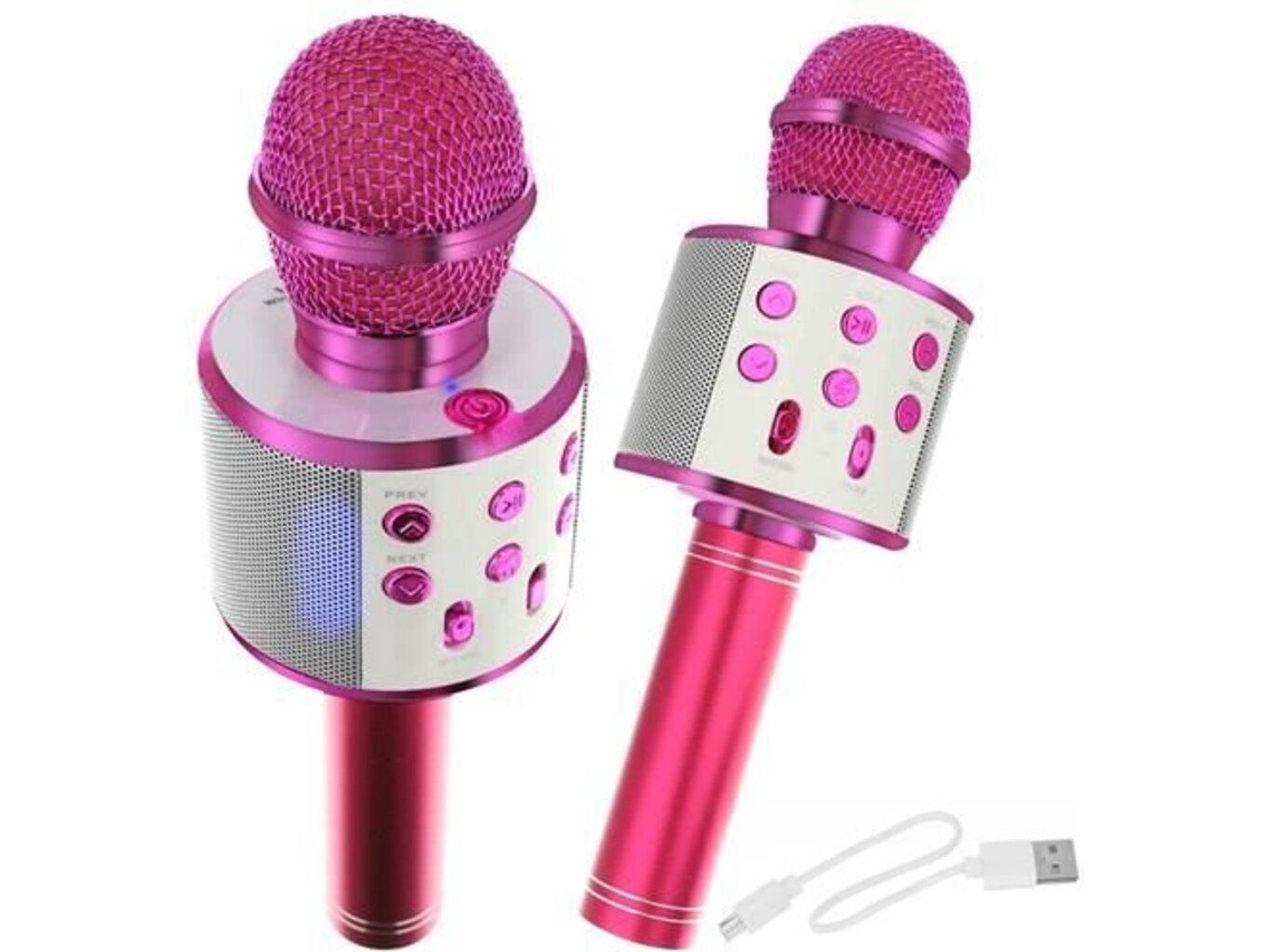 Karaoke bluetooth mikrofón Farba: strieborná