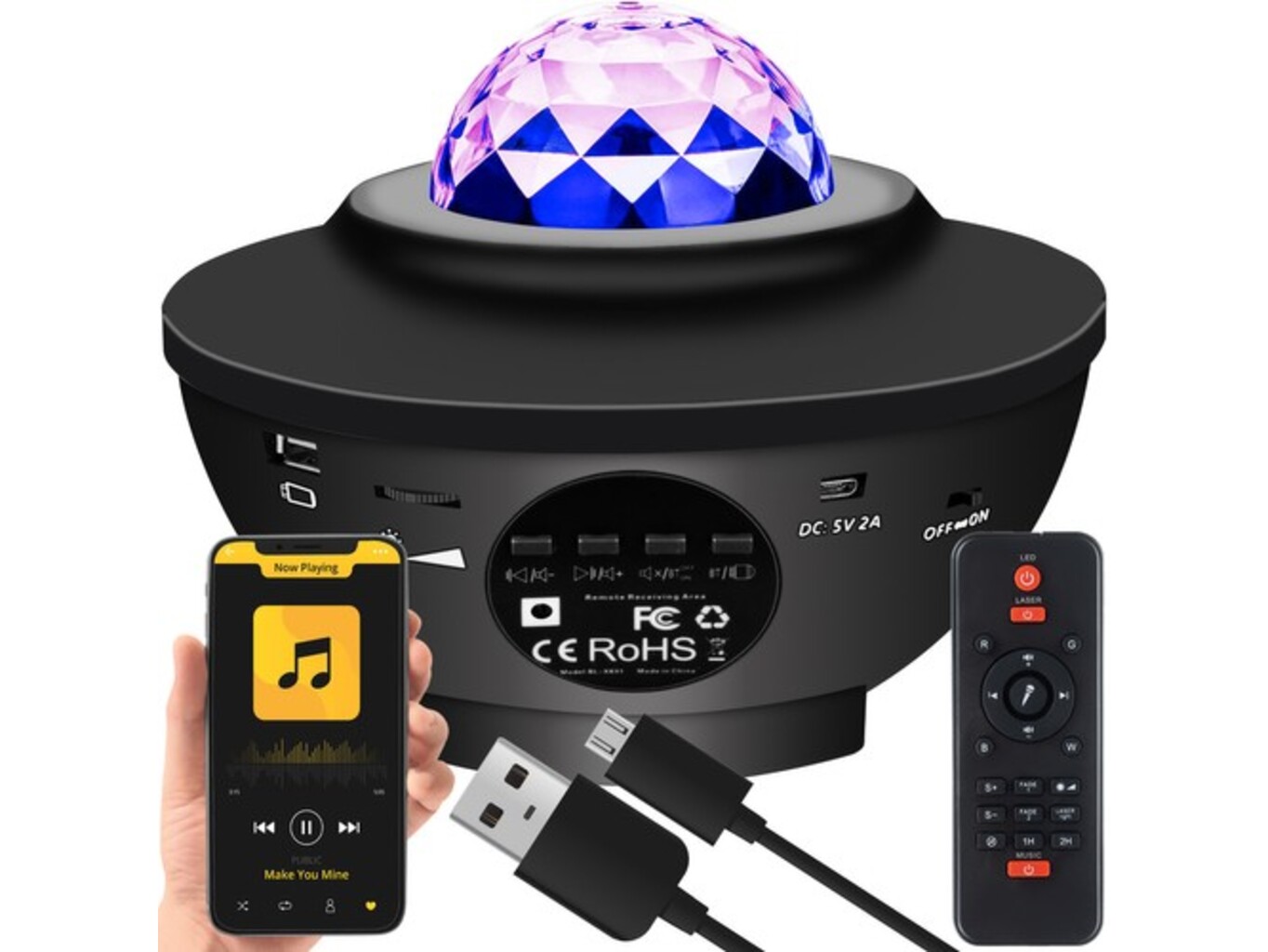 LED hviezdny projektor - nočná obloha