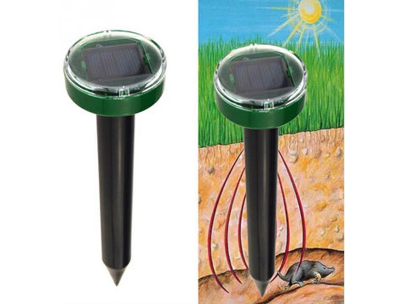 Solárny odpudzovač krtkov 2 ks okrúhle