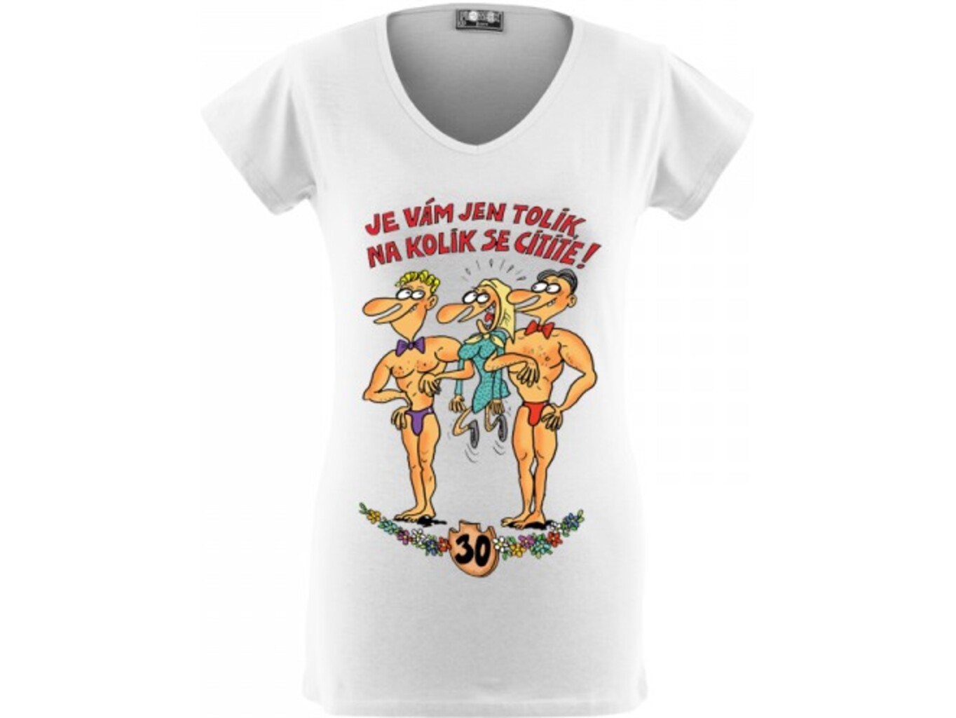 Tričko - výročie žena 30 Farba: Biela, Veľkosť: XL