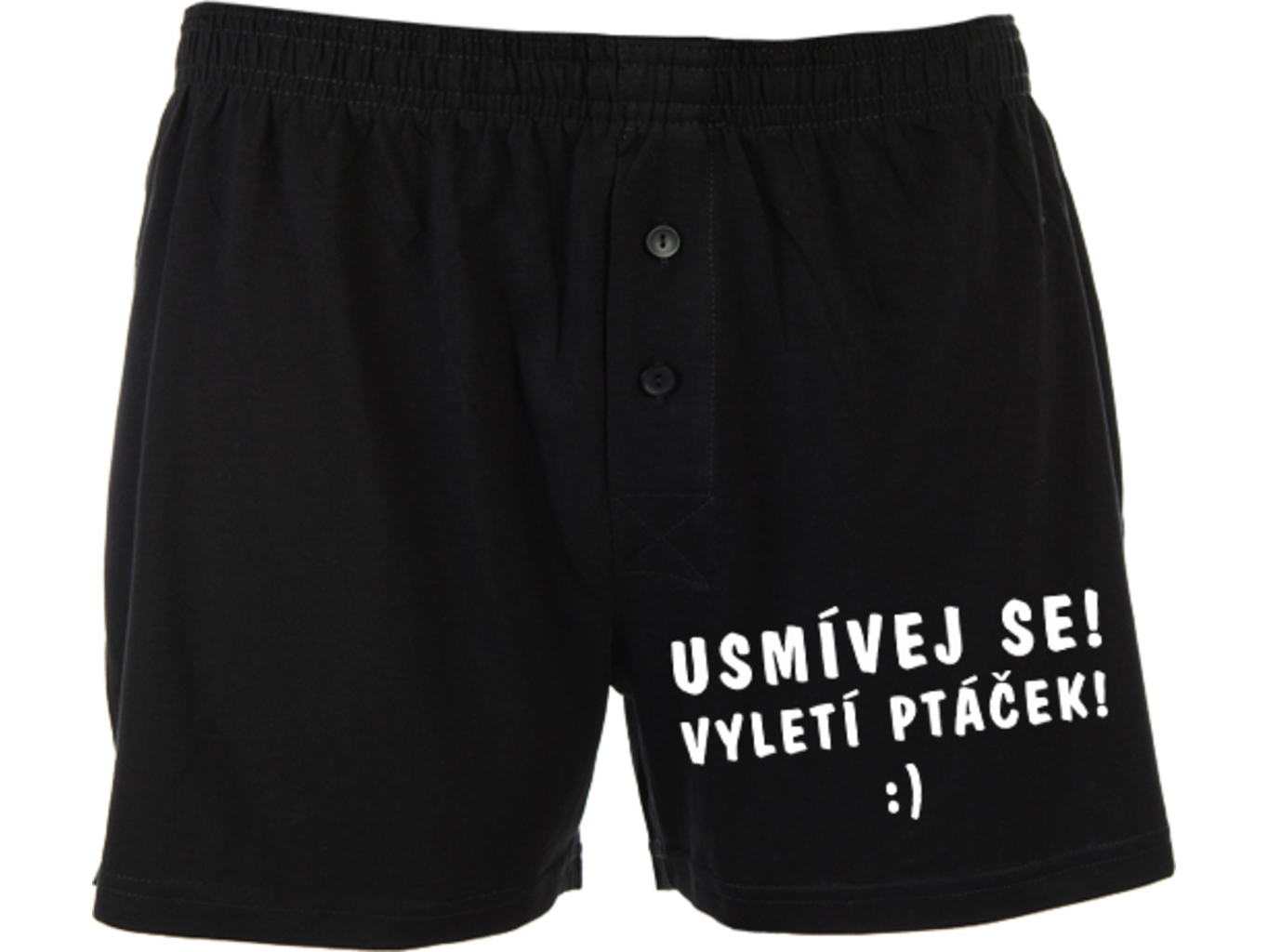 Trenírky - usmievaj sa, vyletí vtáčik Farba: čierna, Veľkosť: XXXL