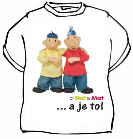 Tričko detské - Pat a Mat - a je to Farba: čierna, Veľkosť: 110