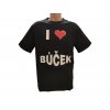 Tričko - I love bůček (Barva Černá, Velikost L)