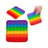Pop It Fidget Toy Rainbow - antistresová hračka (variant Čtverec)