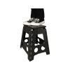 Protiskluzová skládací stolička 39cm (Barva Černá)