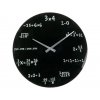 Matematické hodiny skleněné (Barva Bílá)