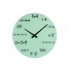 Matematické hodiny skleněné (Barva Bílá)