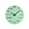 Matematické hodiny skleněné (Farba Biela)