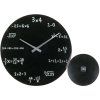 Matematické hodiny skleněné (Farba Biela)