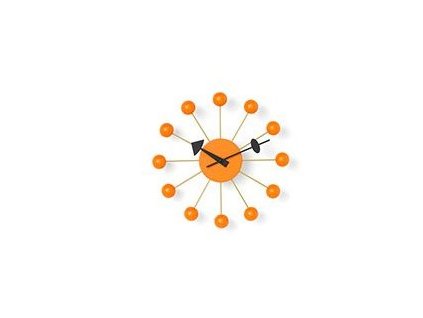 vitra ball clock oranžová