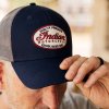 3225 2 panska script patch trucker hat