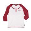 Dámske 3/4 Sleeve Reglan Henley