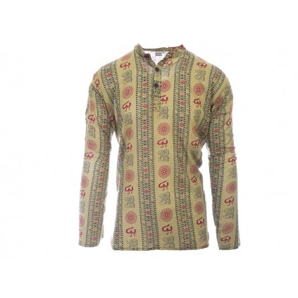 Indická košile Mantra khaki zelená