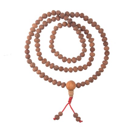 Mala z oříšků hnědá (0,6 cm korálek)