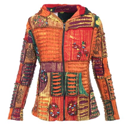 (S) Stonewash řezaná patchwork mikina Original