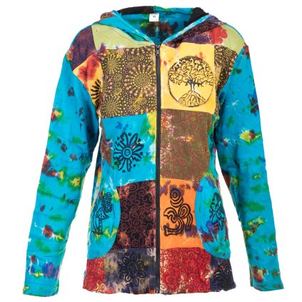 (XL) Batikovaná patchwork mikina Original
