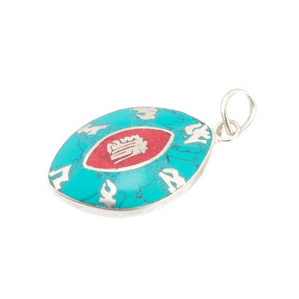 Vykládaný amulet Óm z Nepálu