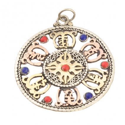 Tenký amulet ze tří kovů Dorje