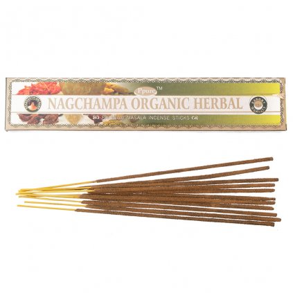 Nag Champa Organic Herbal vonné tyčinky Ppure 15g