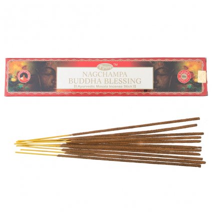 Nag Champa Budhovo požehnání vonné tyčinky Ppure 15g