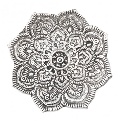 Lotosový květ kovový stojánek na vonné tyčinky kruhový