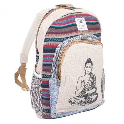 Buddha bavlněný batoh z Indie nastavitelný
