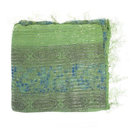 Indický šátek Classic čtvercový zelený