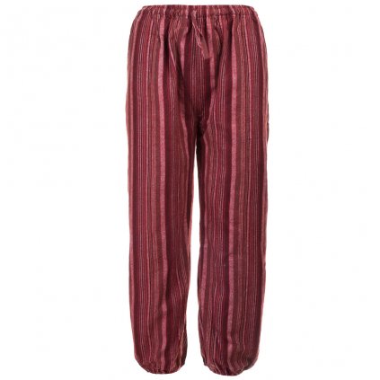 Hřejivé kalhoty z česané bavlny červené