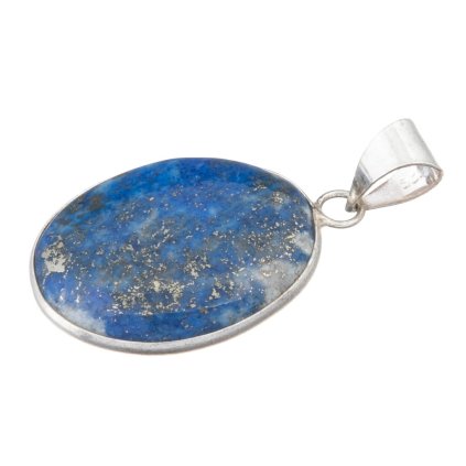 Lapis lazuli přívěšek bílý kov