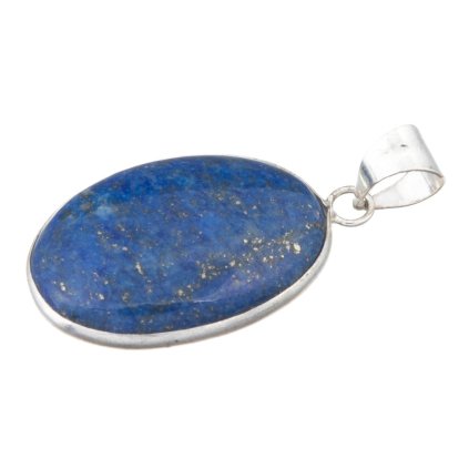 Lapis lazuli přívěšek bílý kov