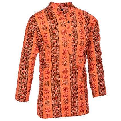 Indická košile Mantra oranžová