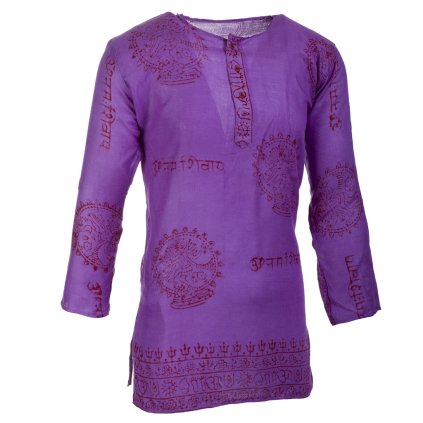 (L/XL) Dlouhá košile Varanasi Natarádž fialová