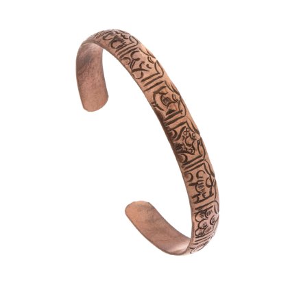 Měděný náramek Osm šťastných symbolů (10 mm)