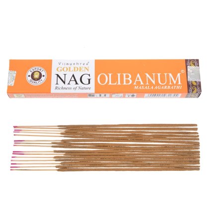 Olibanum (kadidlo) vonné tyčinky Golden Vijayshree 15g